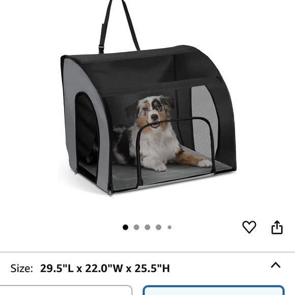Black and Gray Pet Carrier with Mesh Sides
